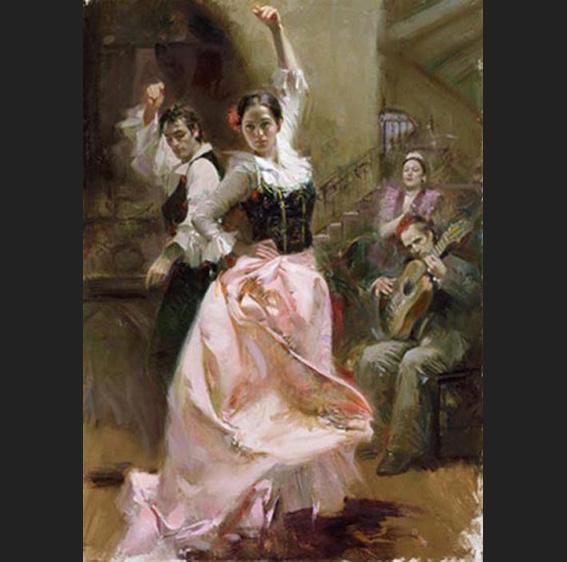 DANCING IN BARCELONA painting - Pino DANCING IN BARCELONA art painting